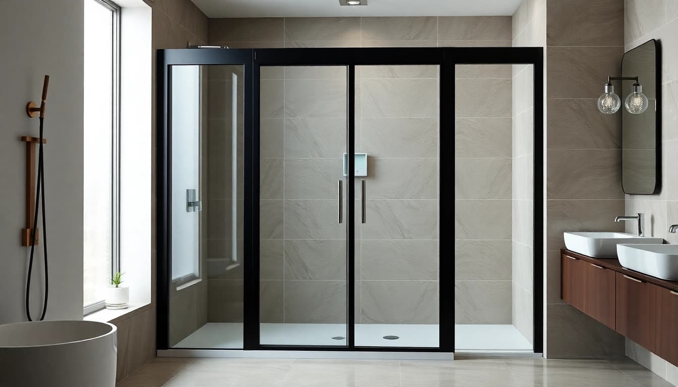 Transform your bathroom with stylish black frame shower doors, showcasing sleek modern designs and elegant finishes.