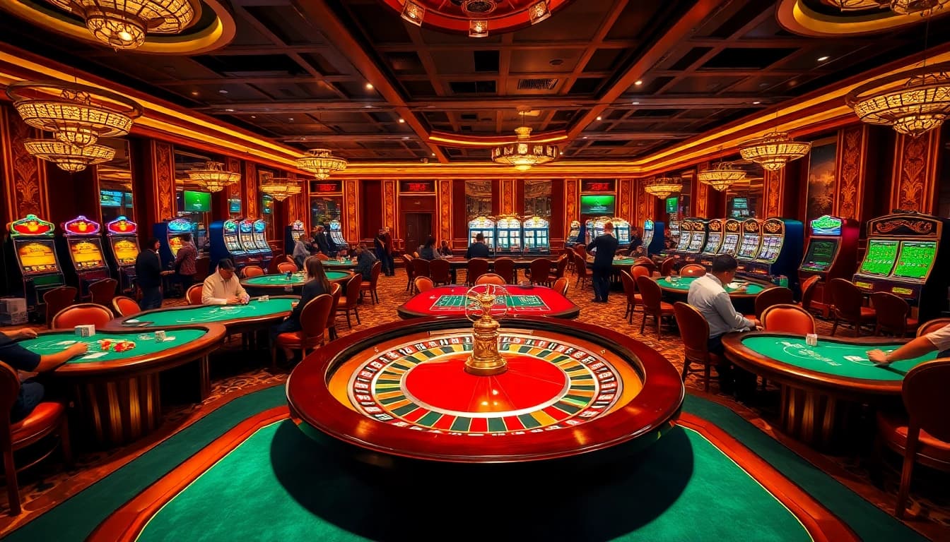 Experience the excitement of Trang chủ U888 with players betting at a vibrant casino table.