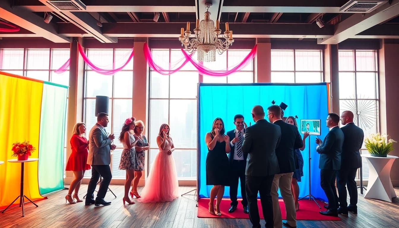 Capture the joy of using a photo booth rental Chicago at a vibrant event.