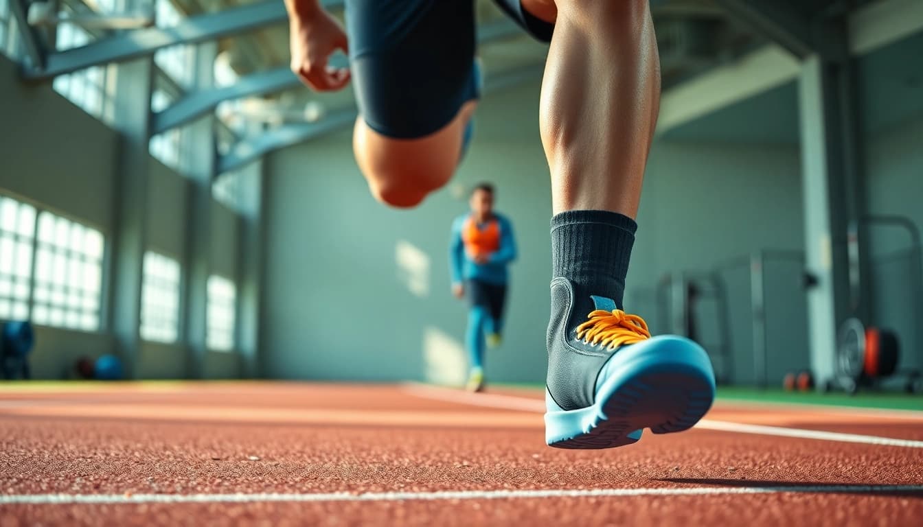 Best ankle brace for supination showcased on an athlete during training