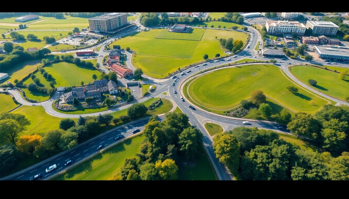 Discover stunning views of Brooklands with classic and modern vehicles creating an energetic atmosphere.