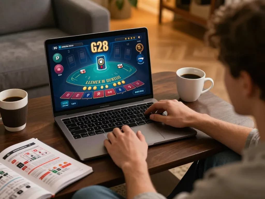 Experience strategic online blackjack gaming at g28 while relaxing at home.