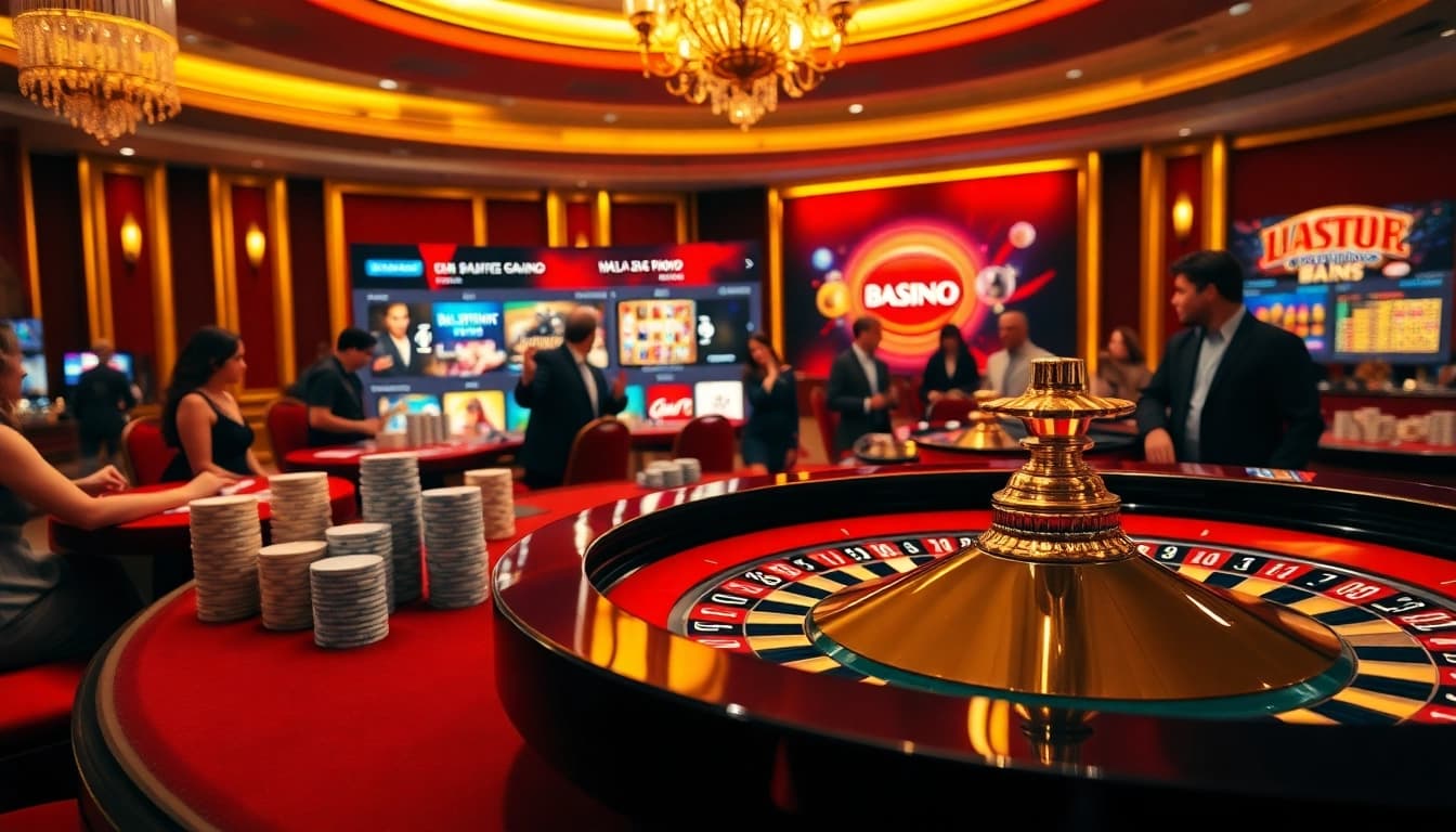 Engaging scene from https://sky88sa.com/ showcasing players betting at an exciting roulette table.