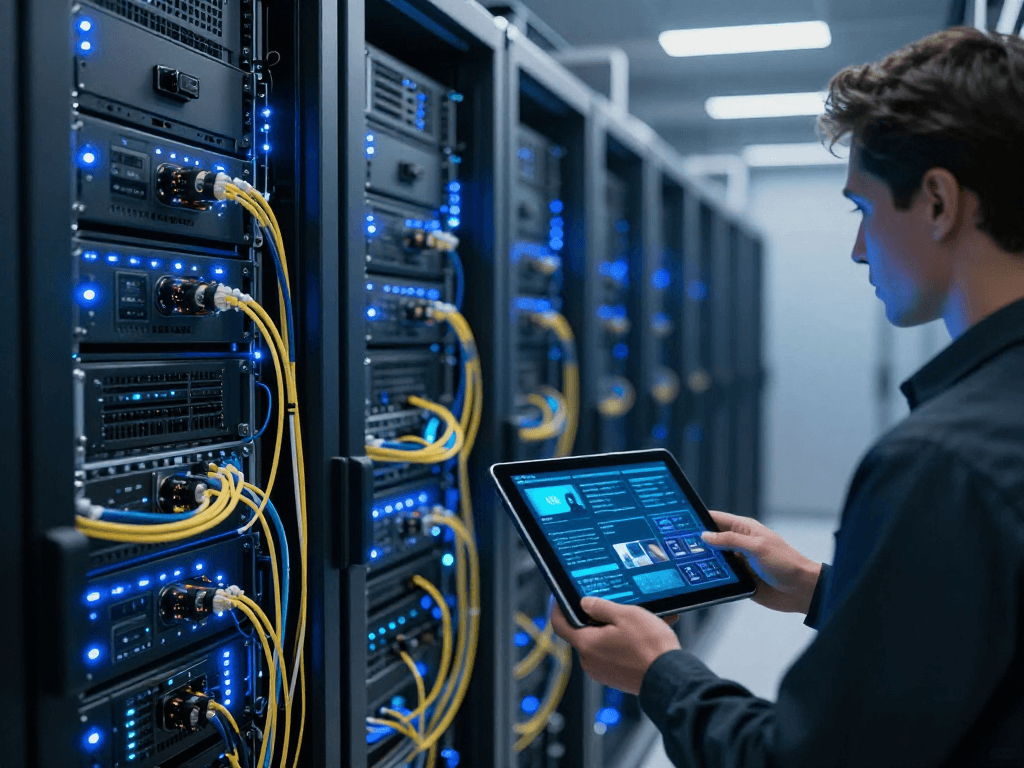 IPTV reseller showcasing powerful cloud computing infrastructure with advanced technology for seamless streaming.