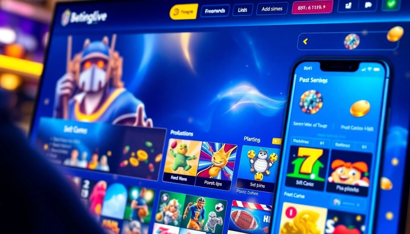 Interactive interface of 98winwin.live showcasing sports betting and casino games.