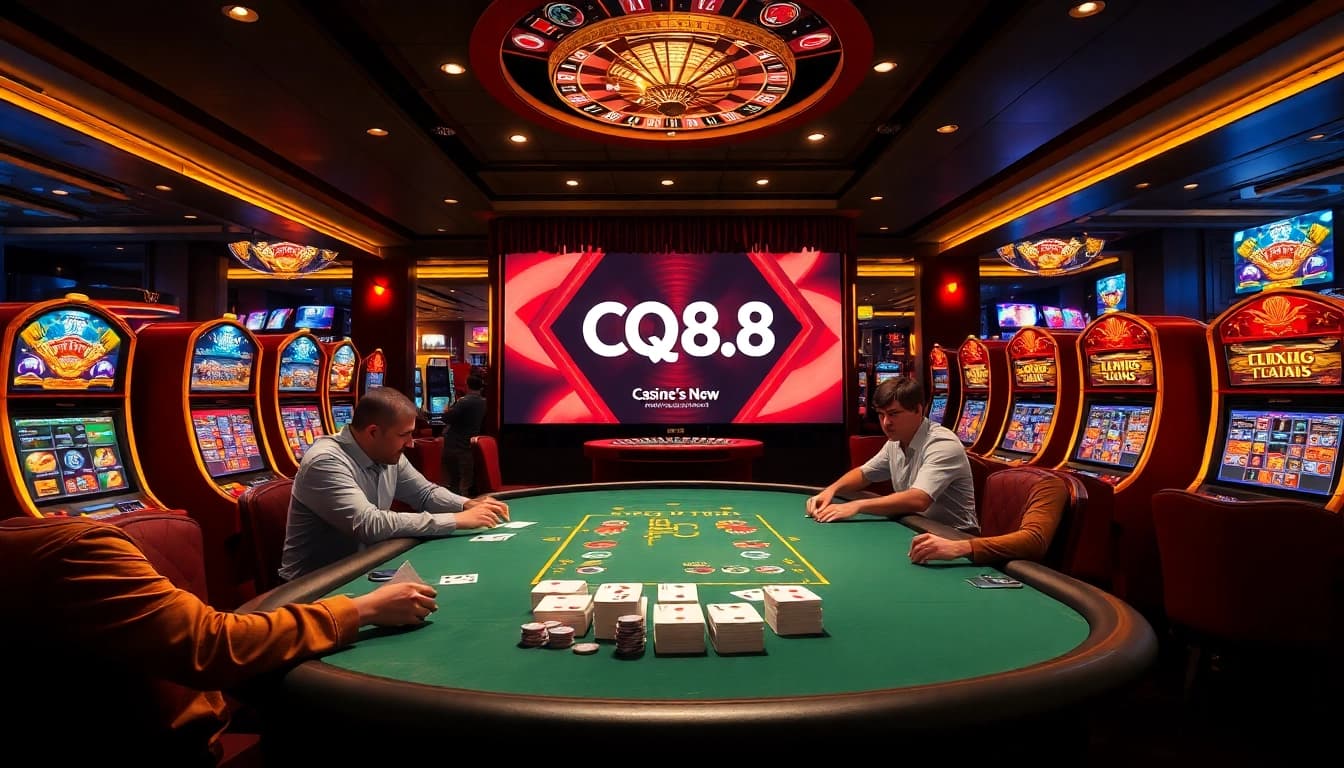 Immerse yourself in gambling action at https://qq88.today/ with players and vibrant casino elements.