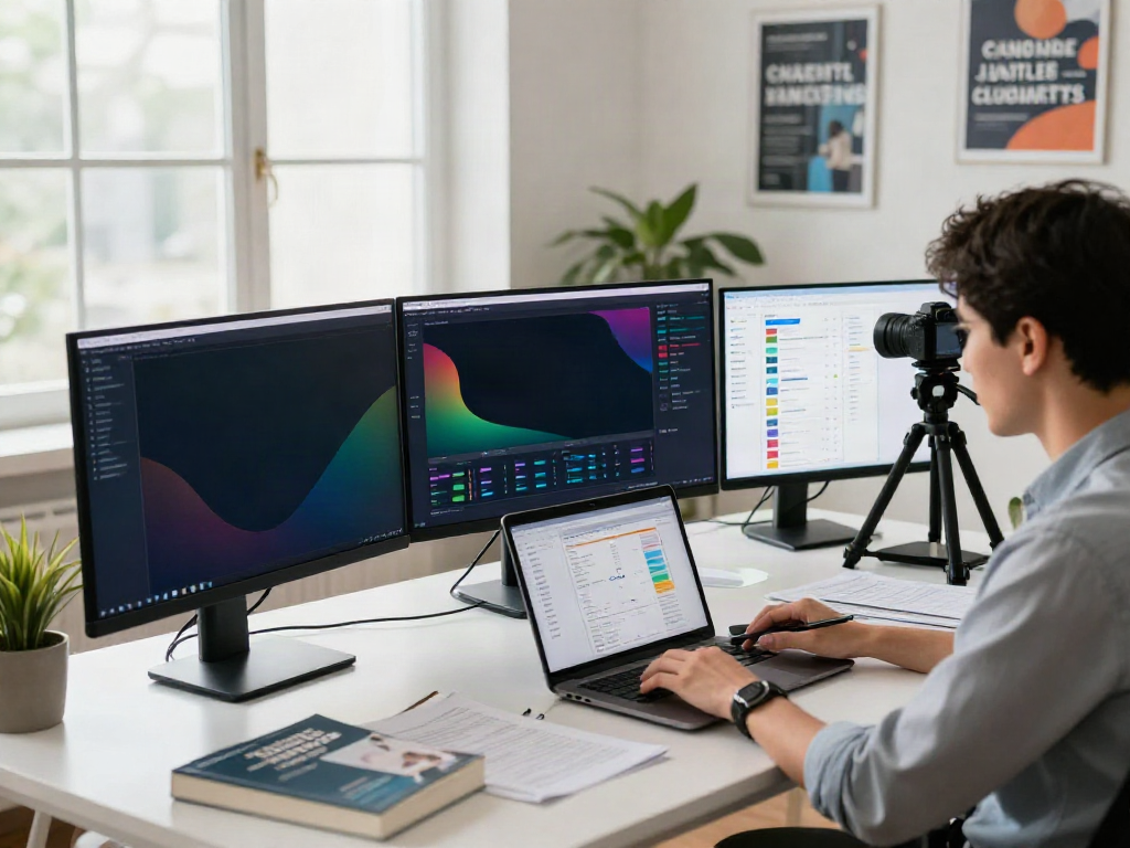 Instant indexing processes in a modern digital marketing workspace with analytics screens and focused professionals.