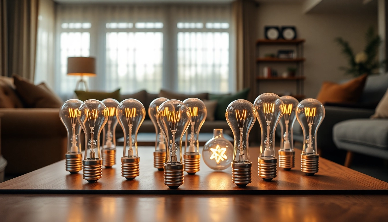 Showcase a 19 bulb setup creating a warm and inviting atmosphere in stylish decor.