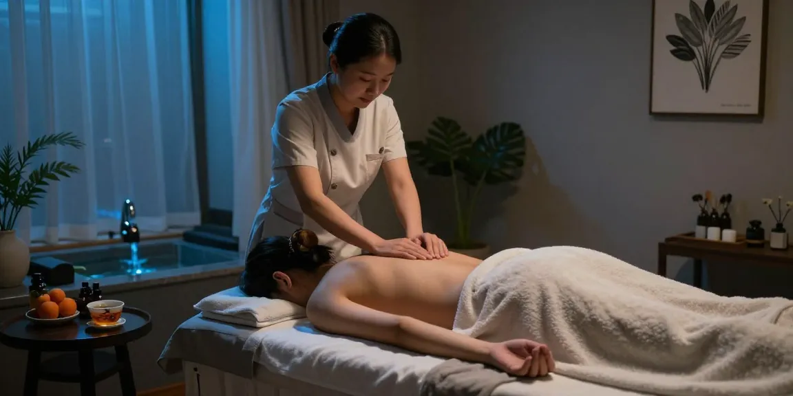 Expert 부평출장마사지 therapist providing a tranquil experience in a serene therapy room.
