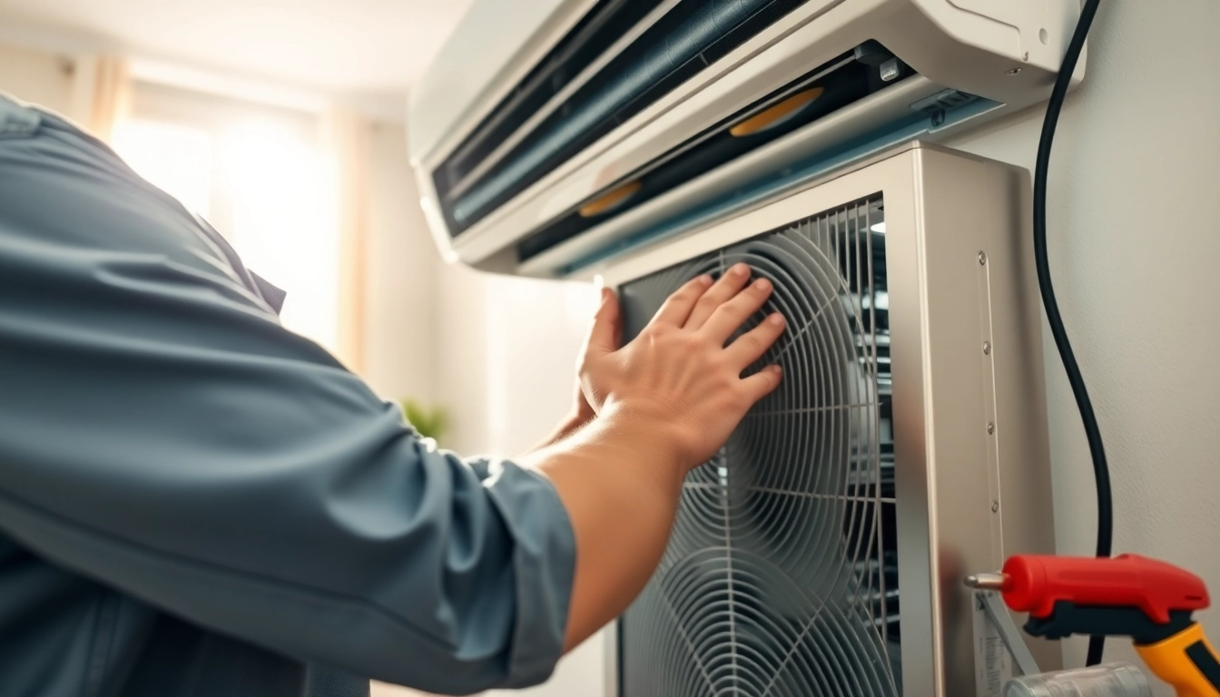 AC Repair Tampa technician expertly repairing an air conditioning unit in a residential home.