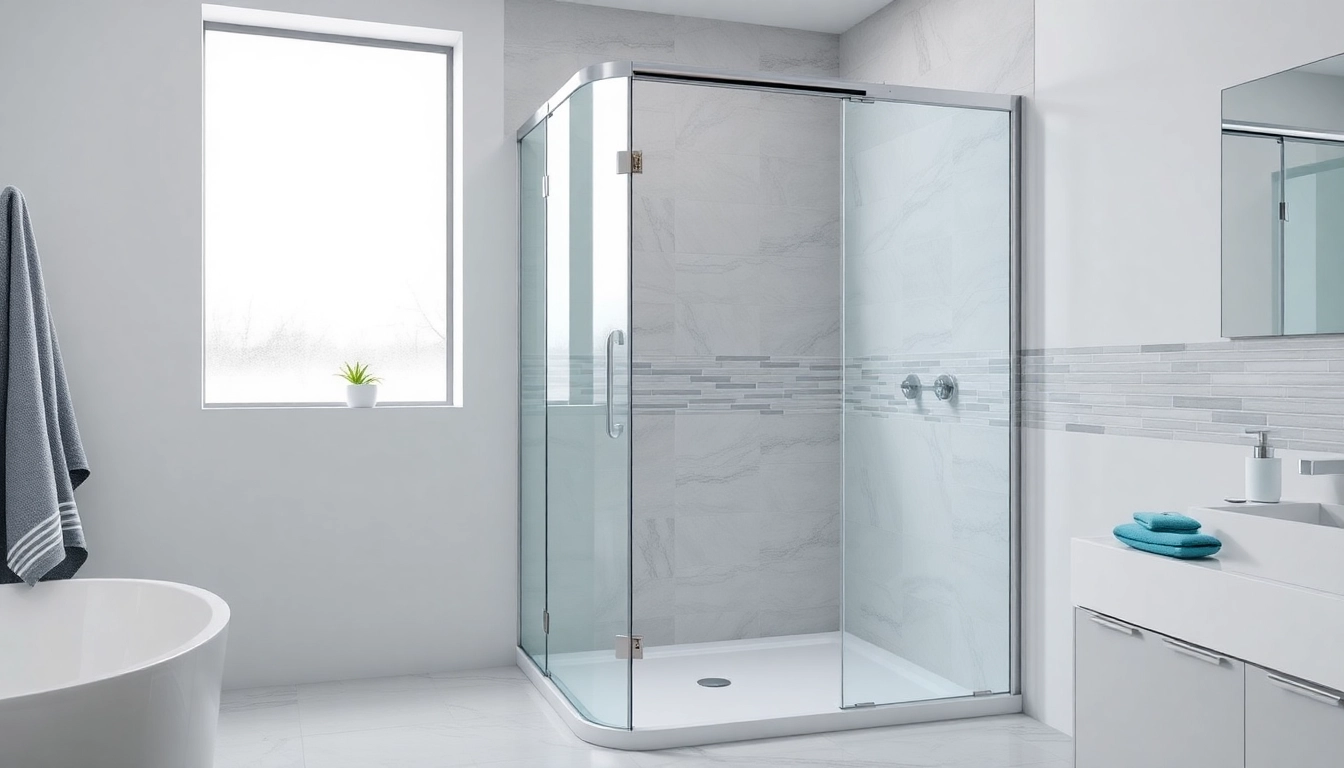 Erleben Sie eine dusche 100x100 in einem eleganten Badezimmer mit modernem Design und klaren Linien.