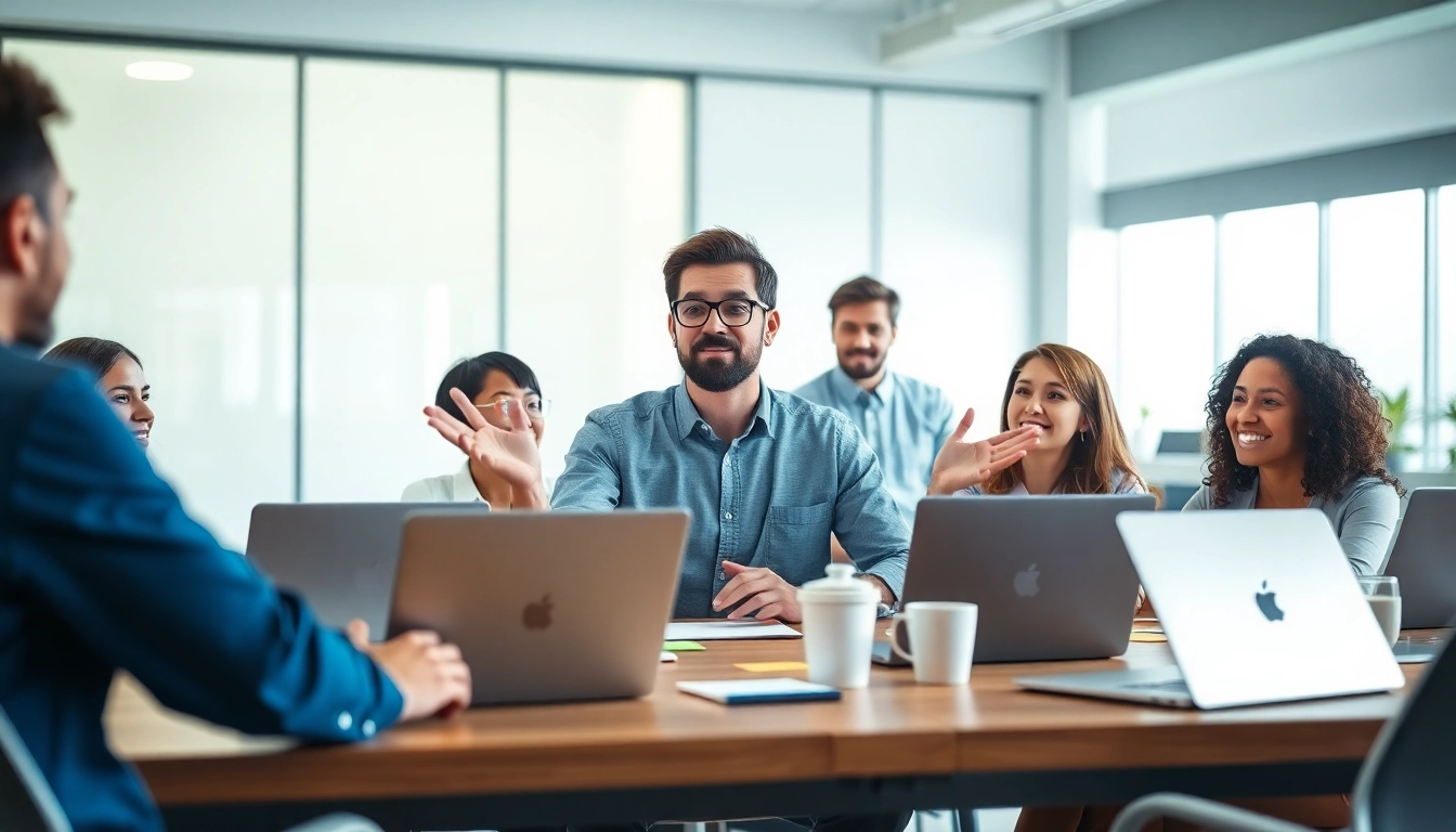 Enhancing ADHD at work support through vibrant teamwork in a professional office setting.