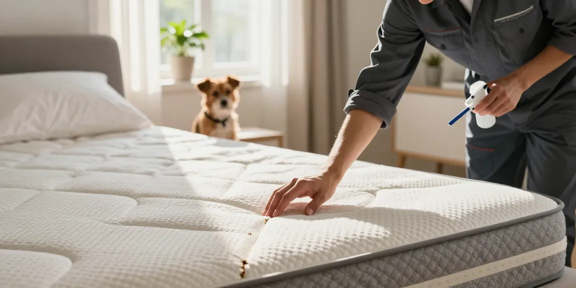 Proactive inspection for bed bug removal in a cozy bedroom with sunny ambiance.