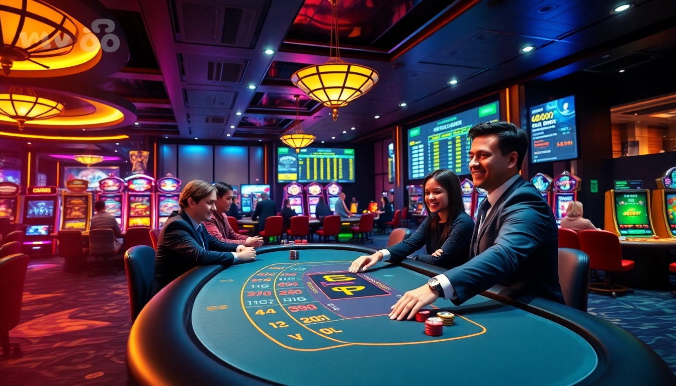Experience the excitement of online gaming at w88.nyc with a modern casino atmosphere filled with engaged players.
