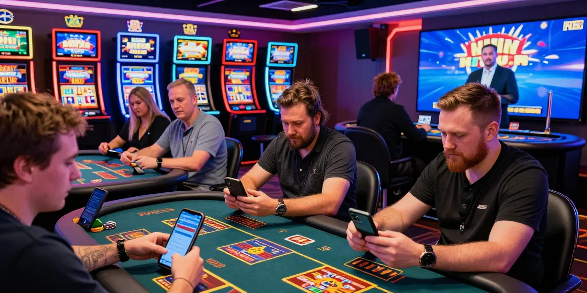Exciting credit card casinos for UK players with diverse gamers enjoying vibrant slots and live dealer tables online.