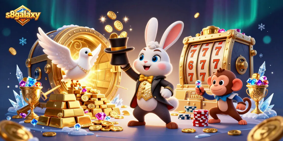 Engage with thrilling gaming action at s8galaxy as the magician rabbit reveals treasure