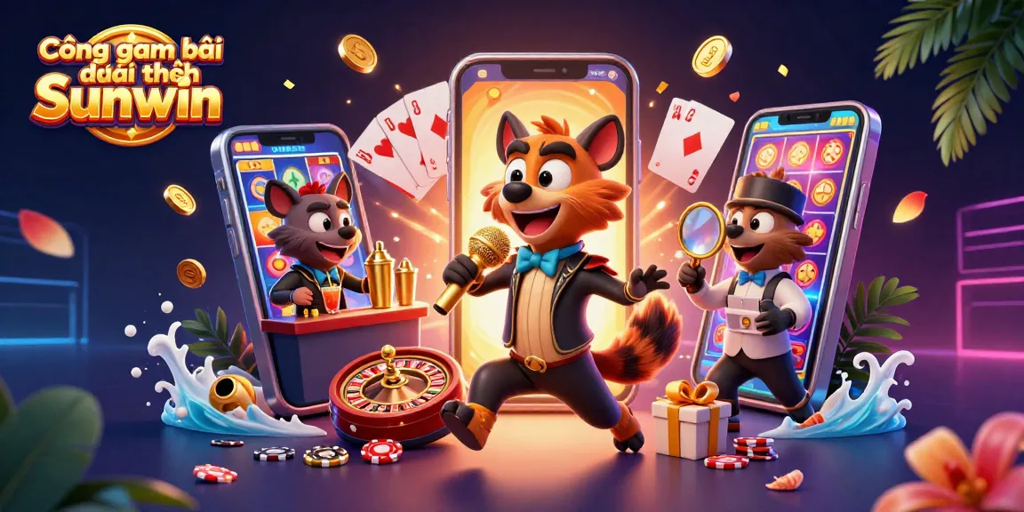 Cổng game bài đổi thưởng Sunwin brings excitement with hyenas performing in a lively comedy casino.