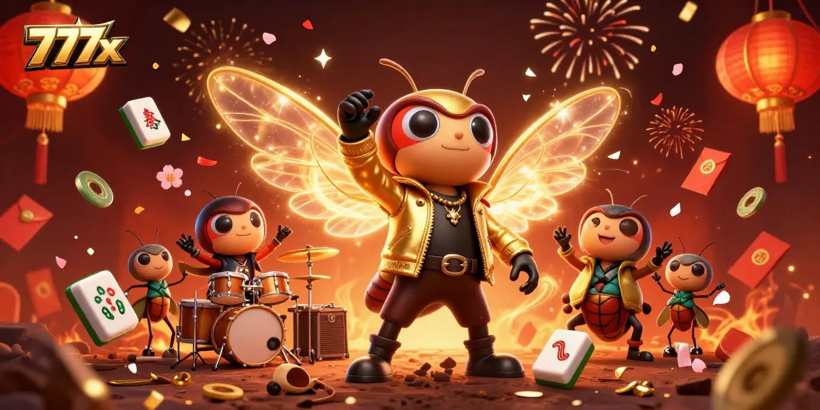Experience 777x with a vibrant casino scene featuring celebrated characters and lively game elements.